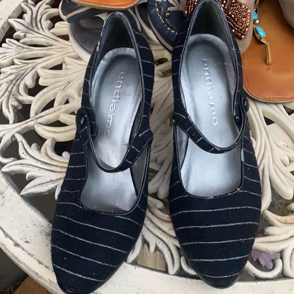 Pinstripe heels sz. 5